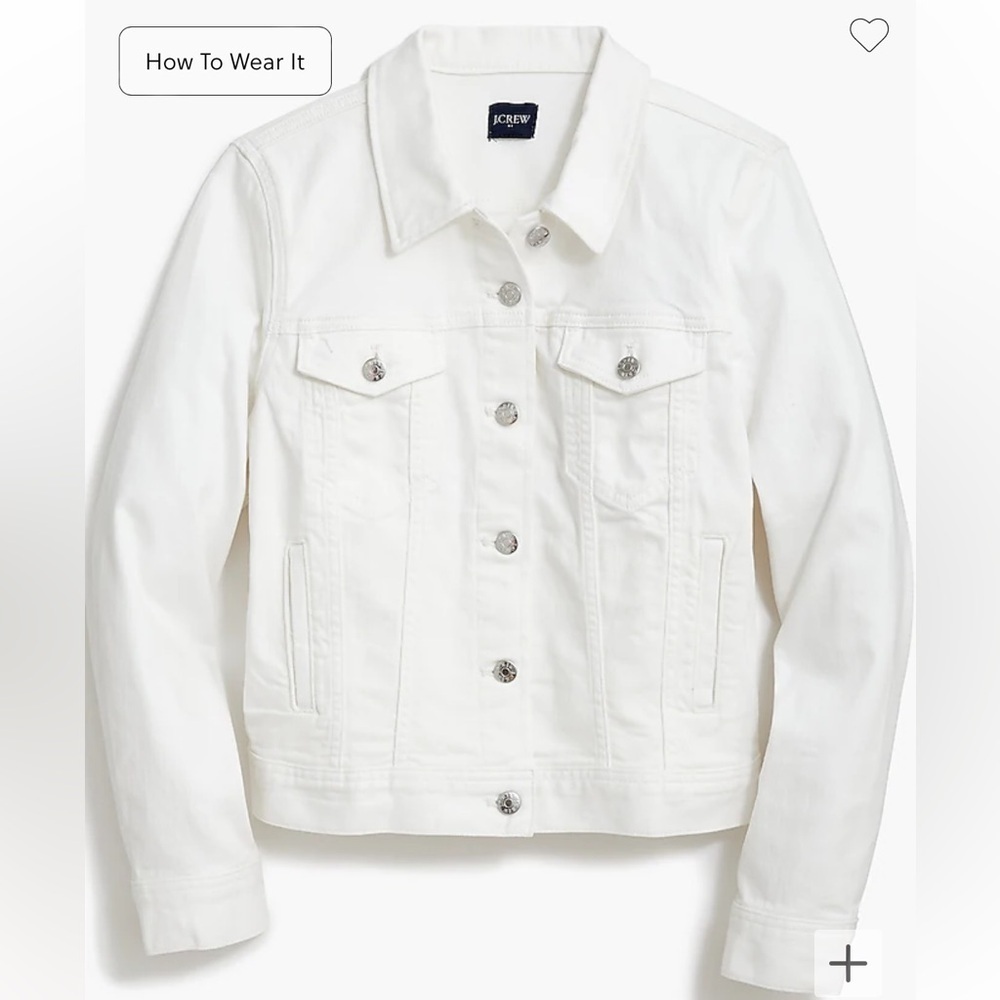 J crew Classic jean jacket in white wash - Picture 3 of 5